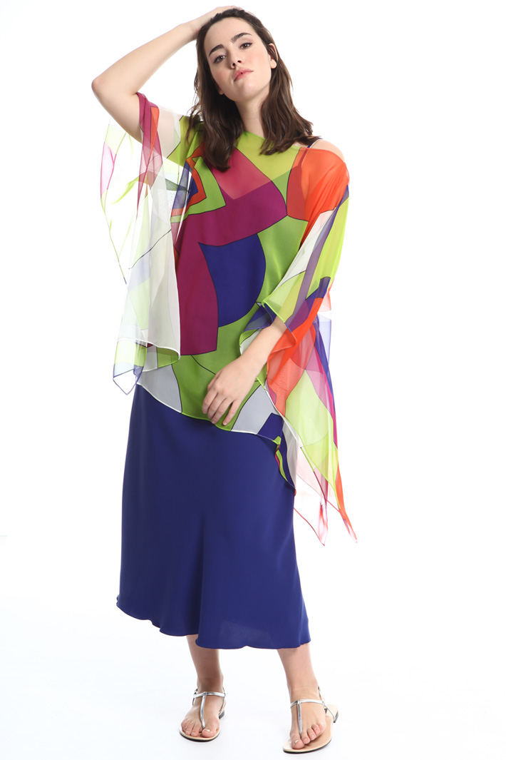 Poncho in georgette di seta Intrend Poncho in georgette di seta Intrend