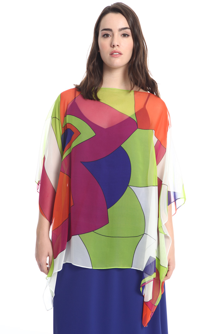 Poncho in georgette di seta Intrend Poncho in georgette di seta Intrend