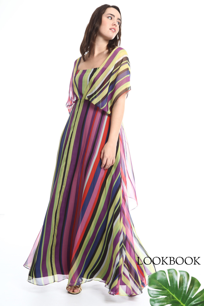 Abito lungo in georgette Intrend Abito lungo in georgette Intrend