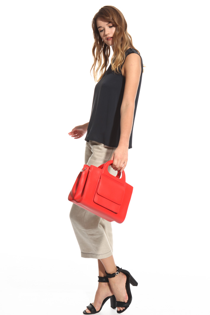 Hand bag in leather Diffusione Tessile Hand bag in leather Diffusione Tessile