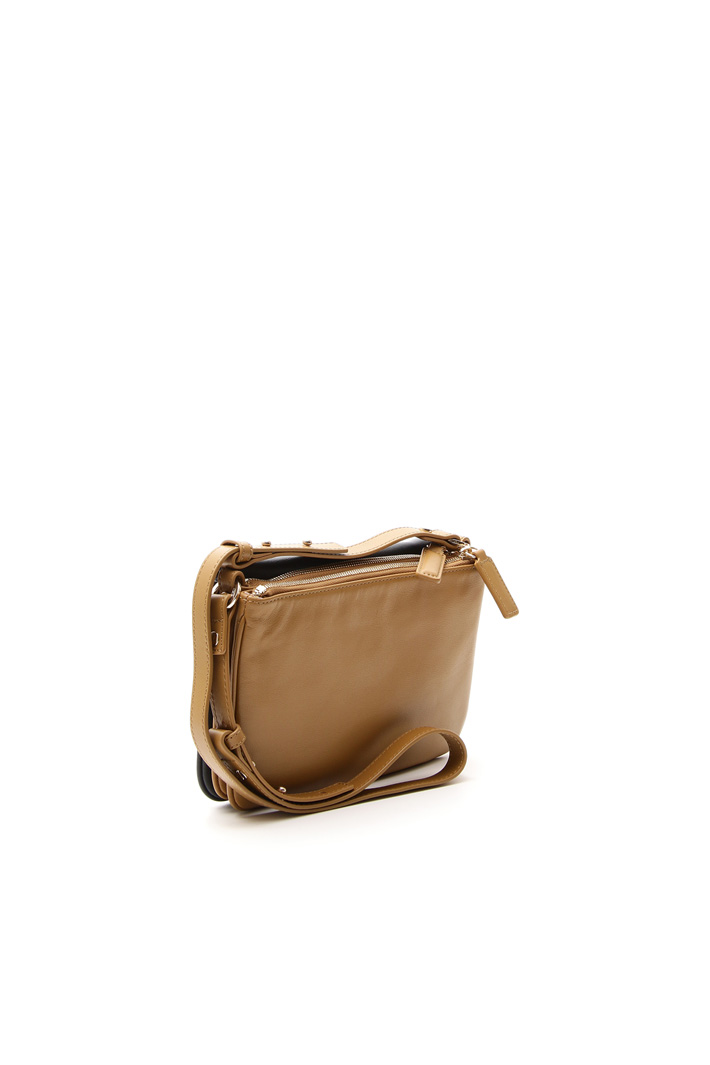 Two-tone leather pochette Diffusione Tessile Two-tone leather pochette Diffusione Tessile