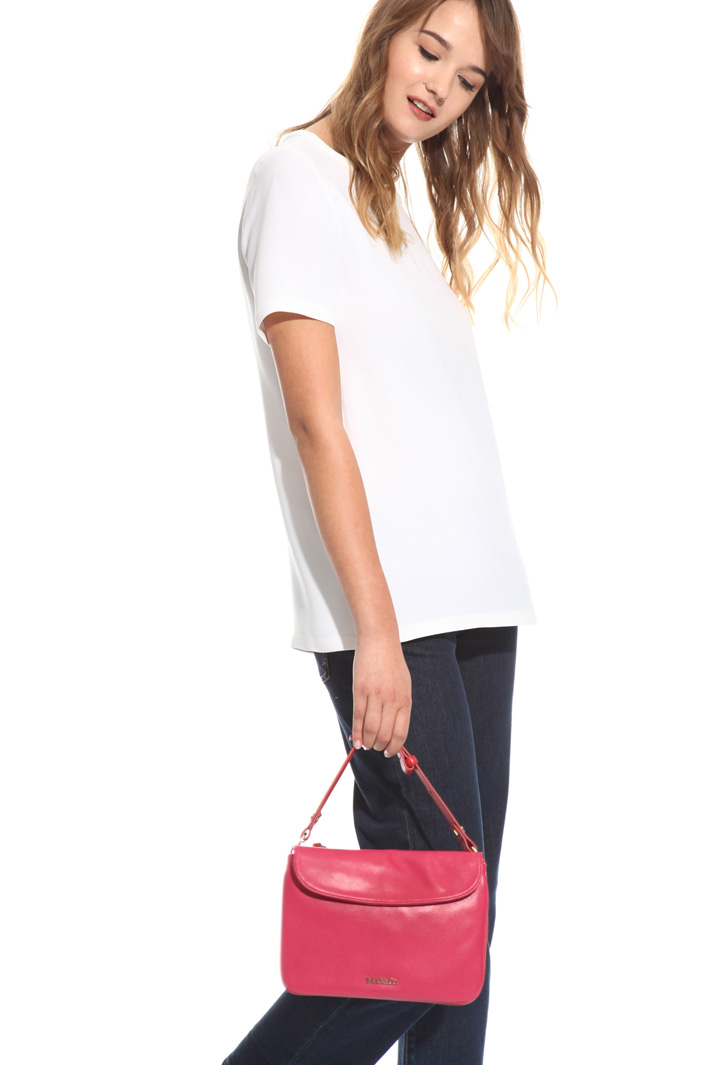Two-tone leather pochette Diffusione Tessile Two-tone leather pochette Diffusione Tessile