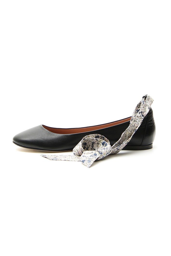 Ballerina con nastro in twill Ballerina con nastro in twill
