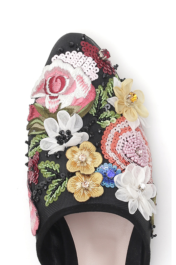 Sabot with floral embroidery Diffusione Tessile Sabot with floral embroidery Diffusione Tessile