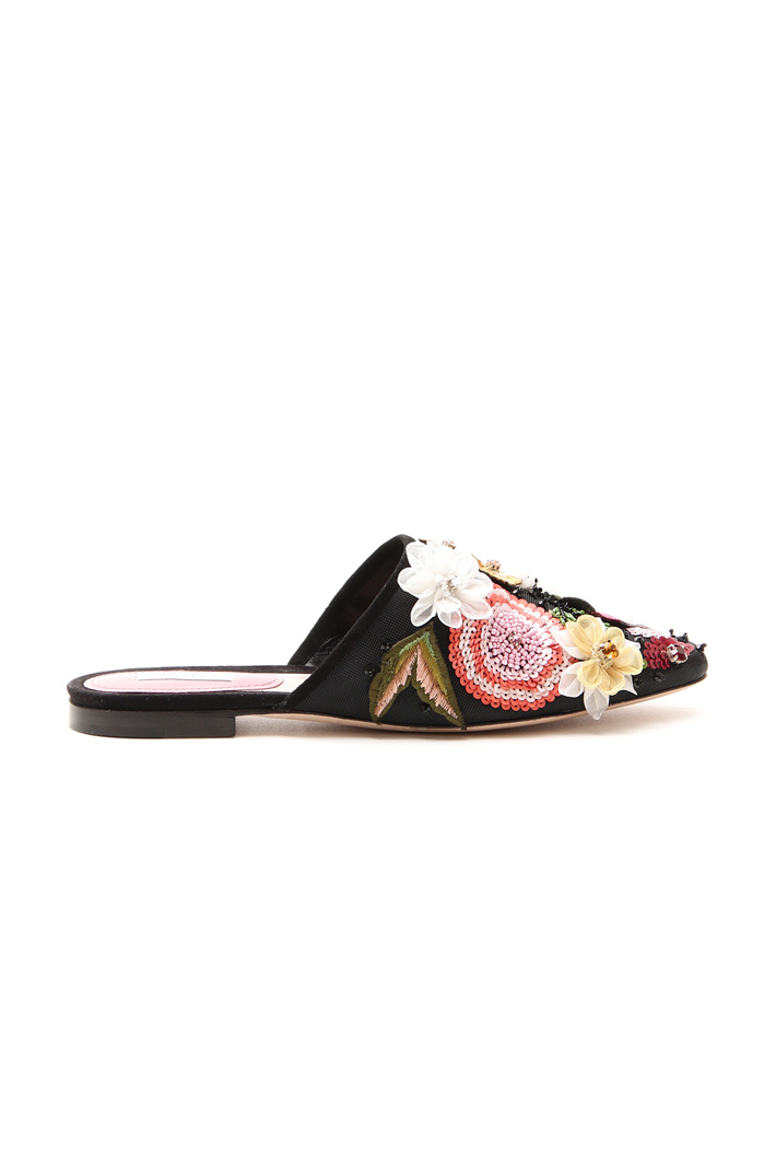 Sabot with floral embroidery Diffusione Tessile Sabot with floral embroidery Diffusione Tessile