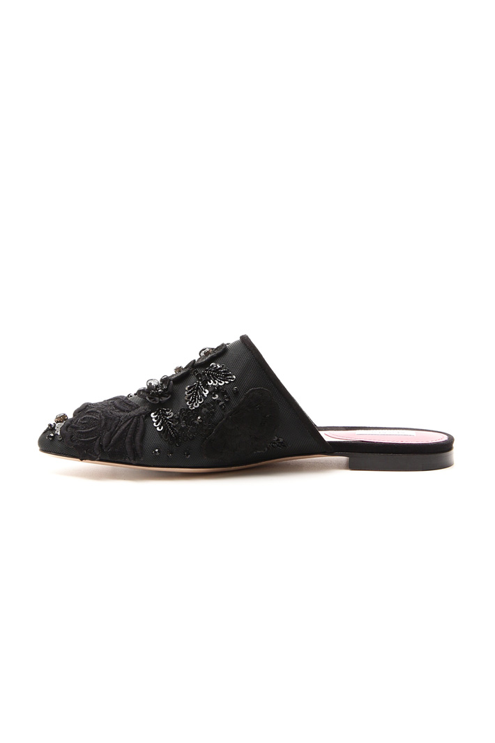 Sabot with floral embroidery Diffusione Tessile Sabot with floral embroidery Diffusione Tessile