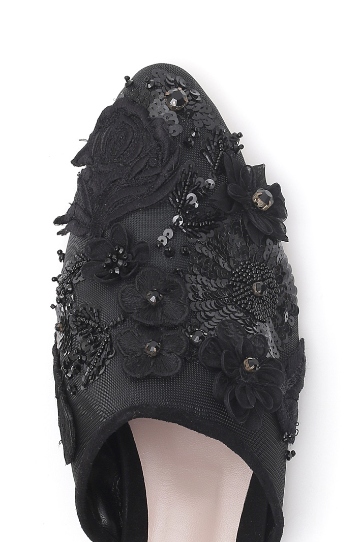 Sabot with floral embroidery Diffusione Tessile Sabot with floral embroidery Diffusione Tessile