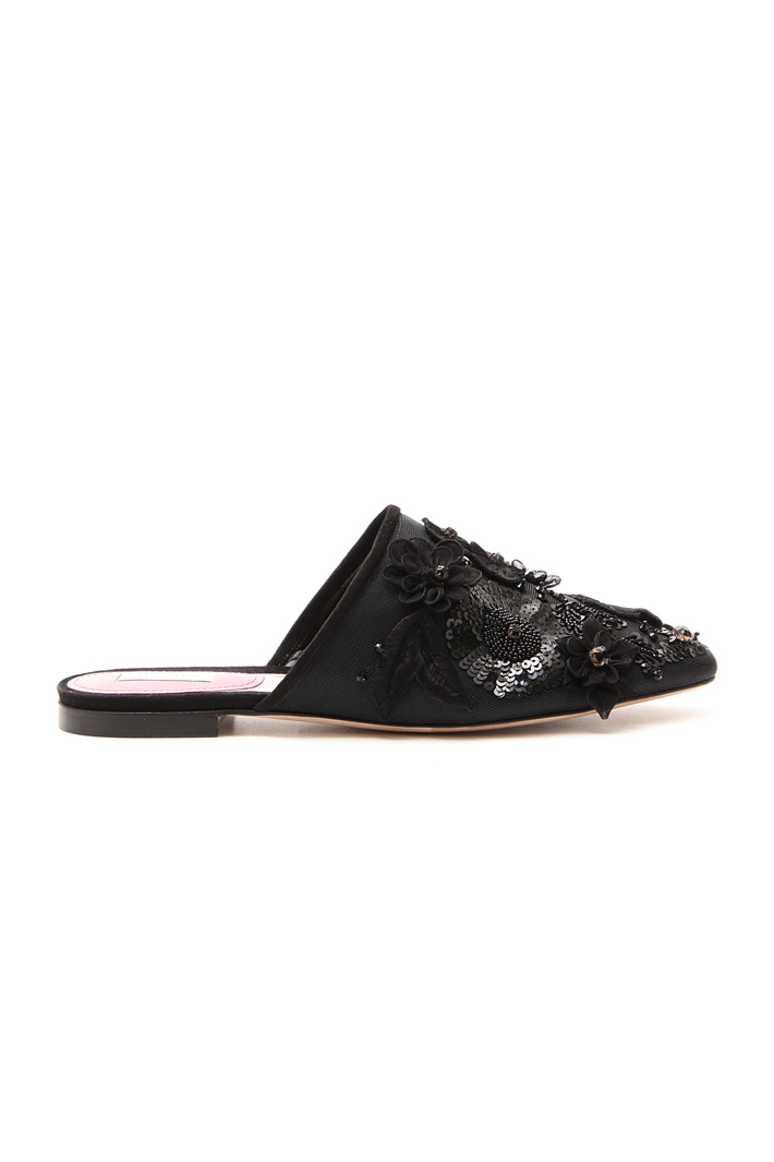 Sabot with floral embroidery Diffusione Tessile Sabot with floral embroidery Diffusione Tessile