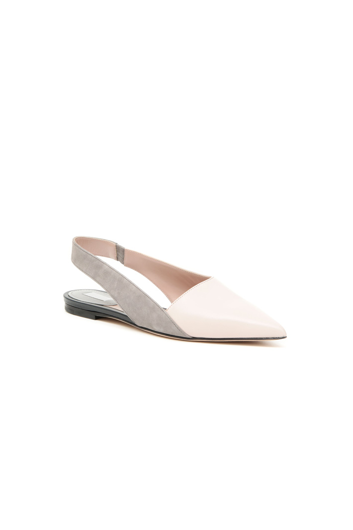 Leather slingback ballerinas Diffusione Tessile Leather slingback ballerinas Diffusione Tessile