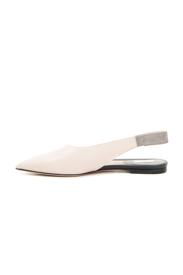 Leather slingback ballerinas Diffusione Tessile Leather slingback ballerinas Diffusione Tessile