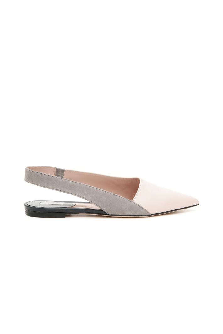 Leather slingback ballerinas Diffusione Tessile Leather slingback ballerinas Diffusione Tessile