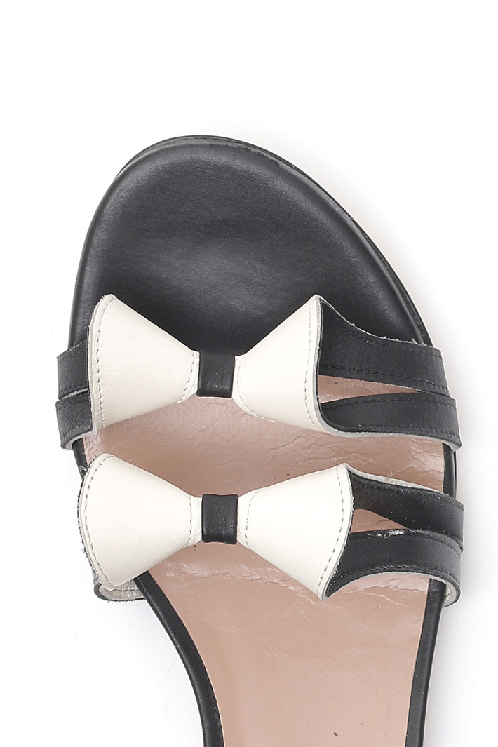 Flat sandals with bows Diffusione Tessile Flat sandals with bows Diffusione Tessile