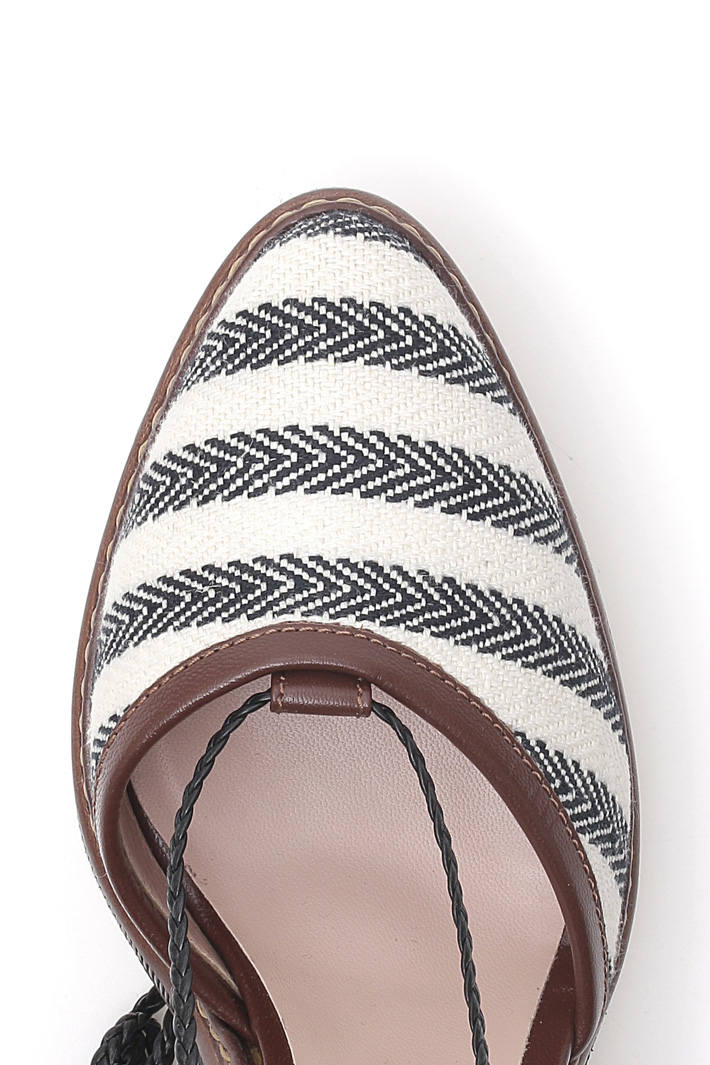 Fabric covered wedge sandal Diffusione Tessile Fabric covered wedge sandal Diffusione Tessile