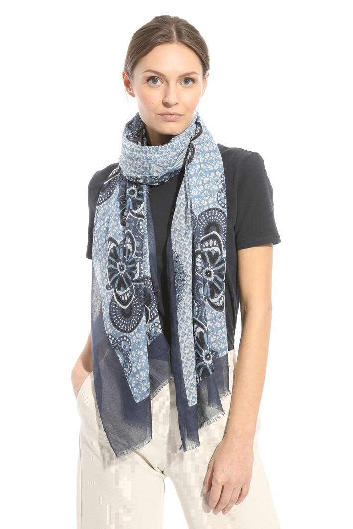 Printed cotton scarf Intrend Printed cotton scarf Intrend