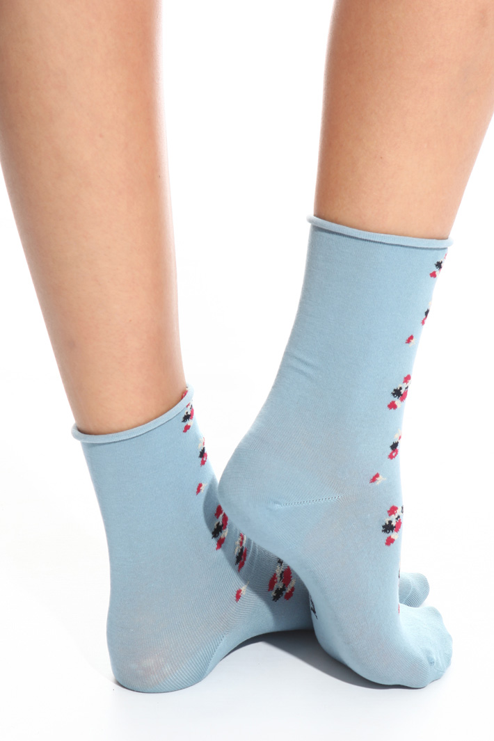 Floral motif socks Intrend Floral motif socks Intrend