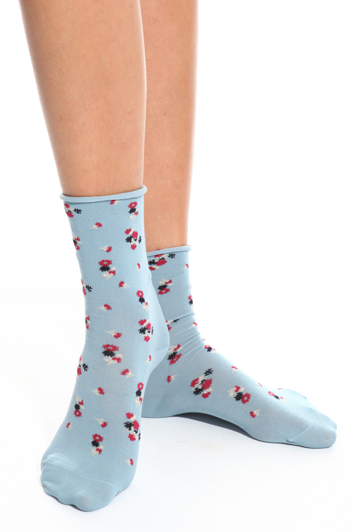 Floral motif socks Intrend Floral motif socks Intrend