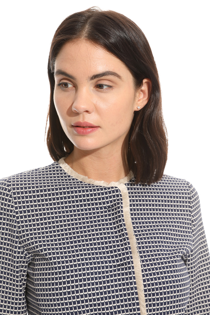Fringed jacquard jacket Intrend Fringed jacquard jacket Intrend