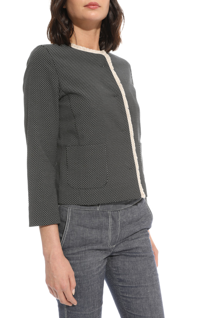 Giacca jacquard con frange Intrend Giacca jacquard con frange Intrend