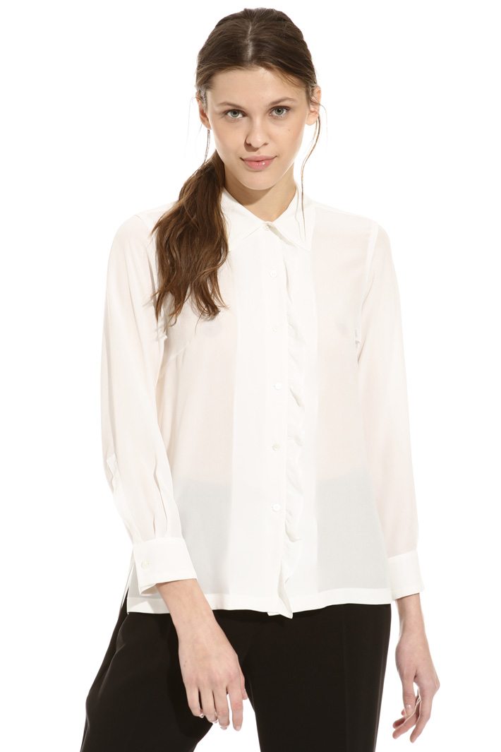 Frilled silk shirt Intrend Frilled silk shirt Intrend