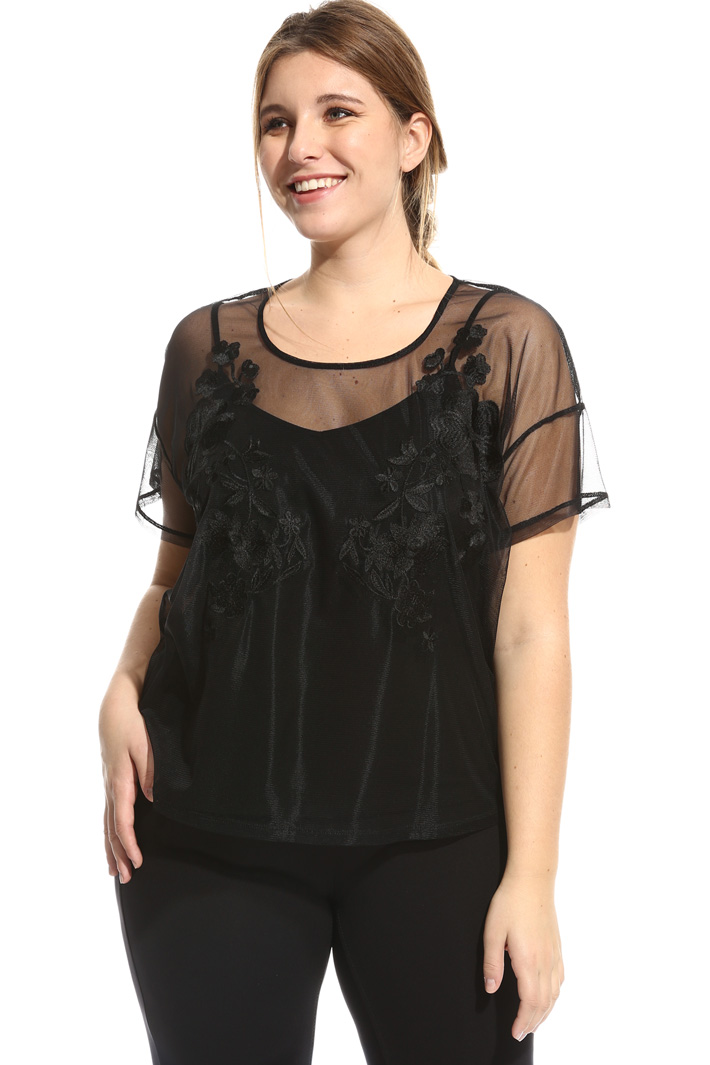 Casacca in tulle ricamato Intrend Casacca in tulle ricamato Intrend