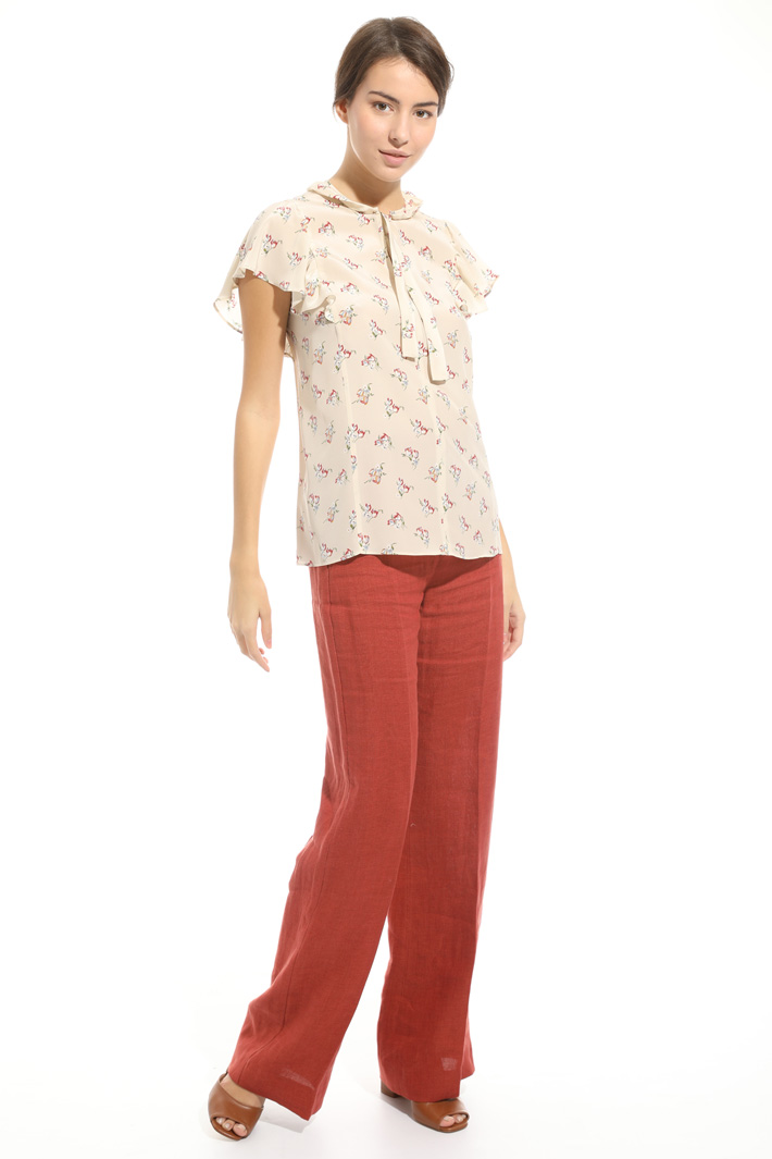 Printed silk blouse Intrend Printed silk blouse Intrend