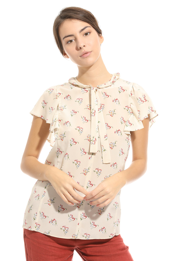 Printed silk blouse Intrend Printed silk blouse Intrend