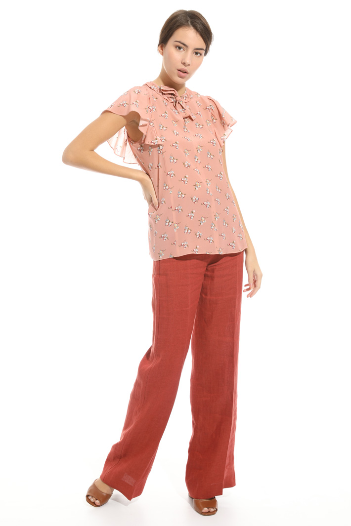 Printed silk blouse Intrend Printed silk blouse Intrend