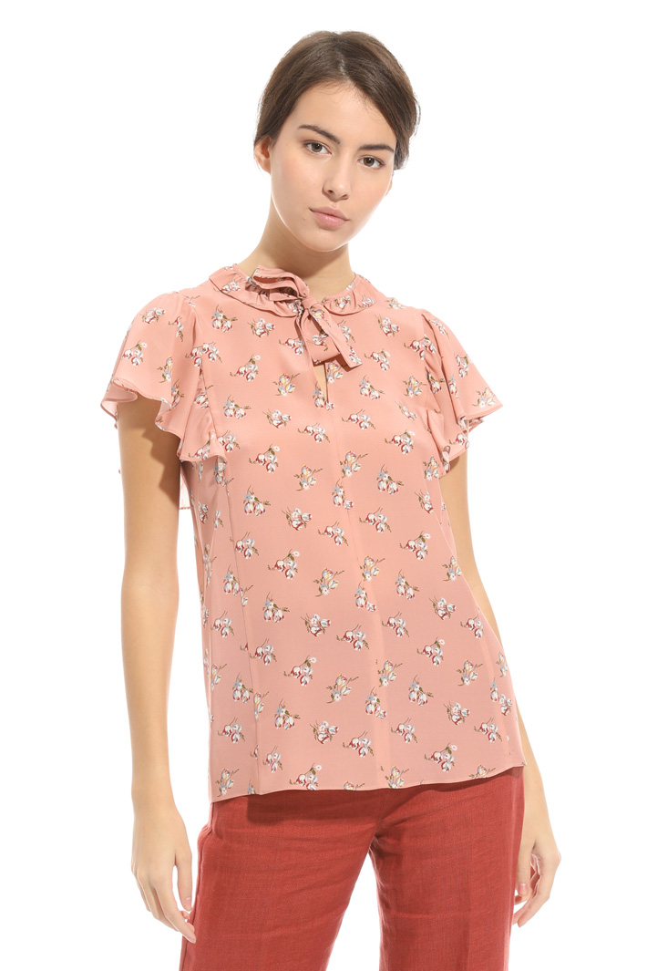 Printed silk blouse Intrend Printed silk blouse Intrend