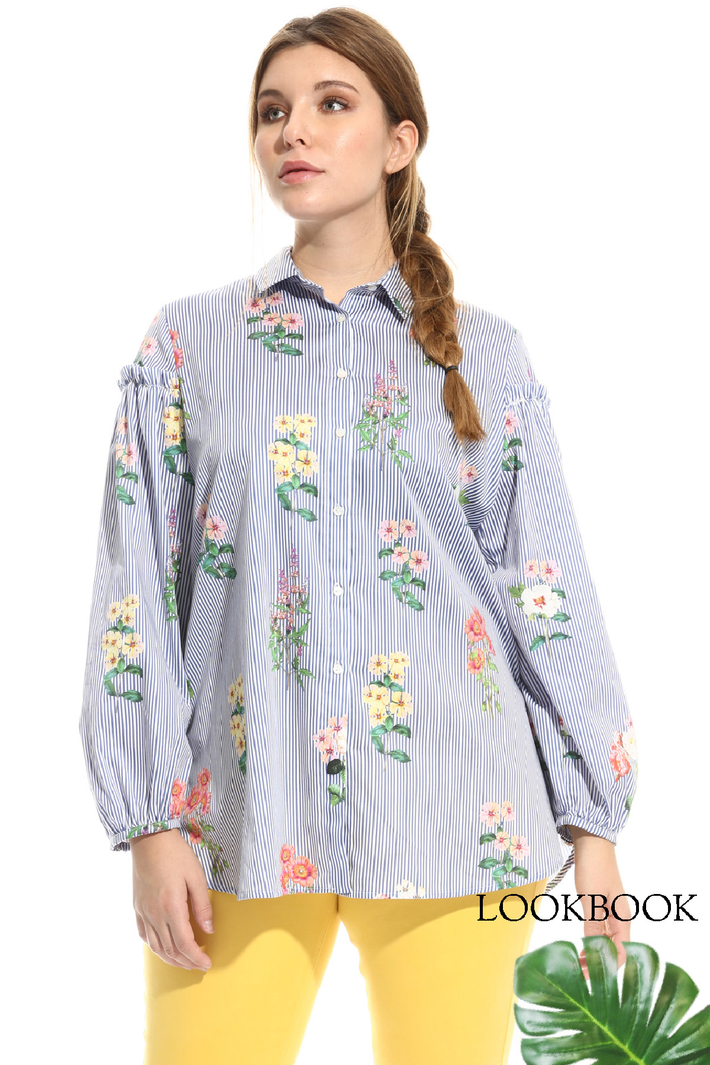 Camicia in raso di cotone Intrend Camicia in raso di cotone Intrend