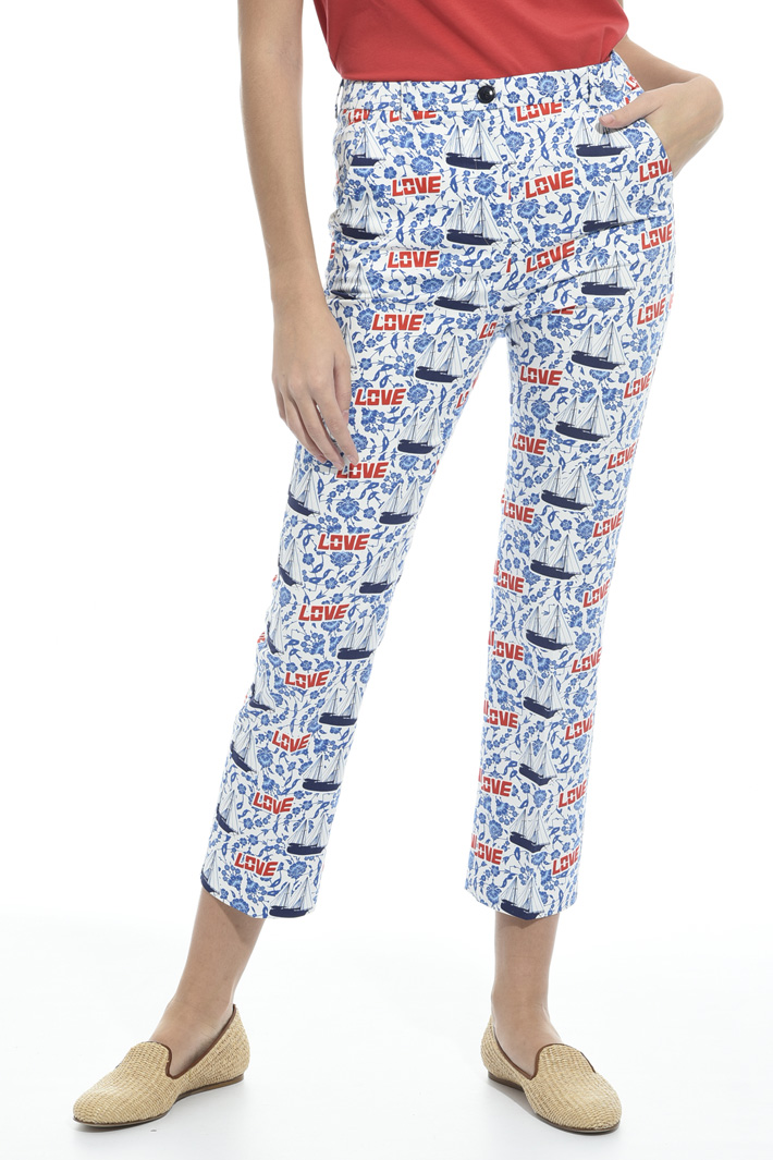 Pantalone in raso di cotone Intrend Pantalone in raso di cotone Intrend
