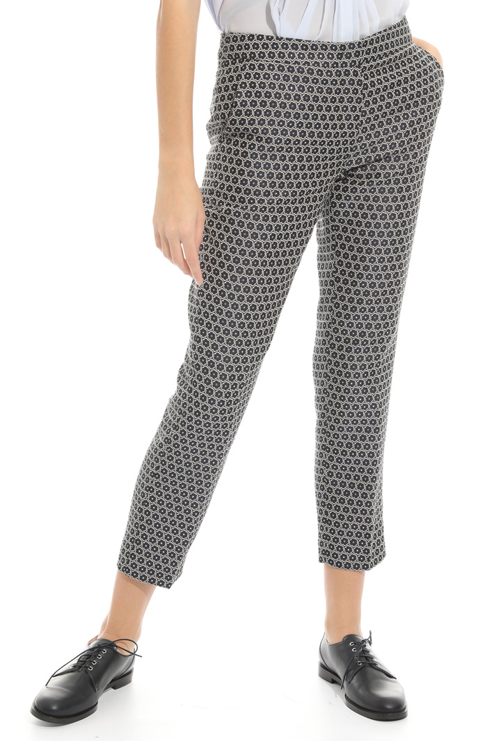 Pantalone in jacquard lamè Intrend Pantalone in jacquard lamè Intrend