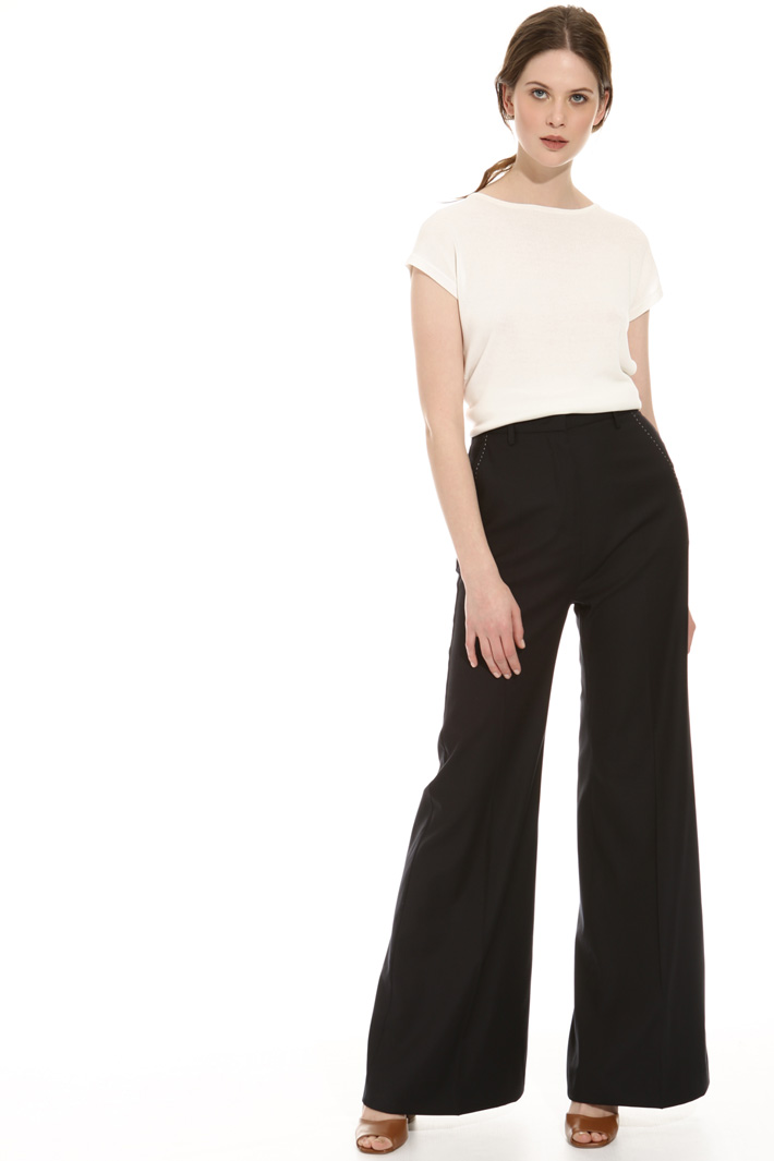 Pantalone palazzo misto lana Intrend Pantalone palazzo misto lana Intrend