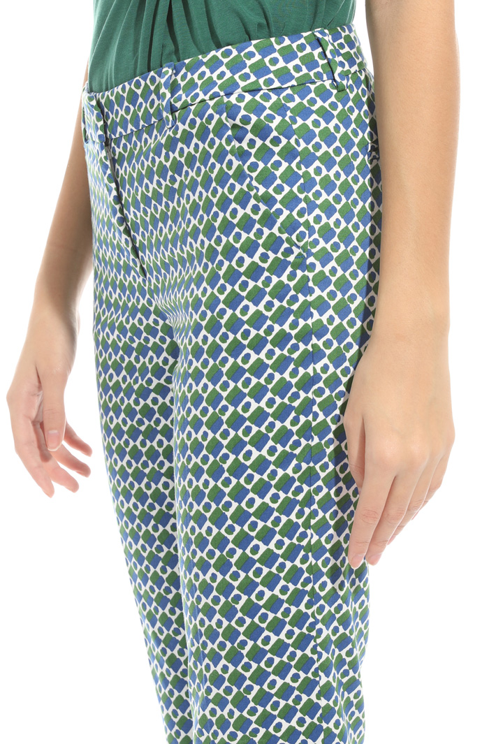 Printed cotton trousers Intrend Printed cotton trousers Intrend