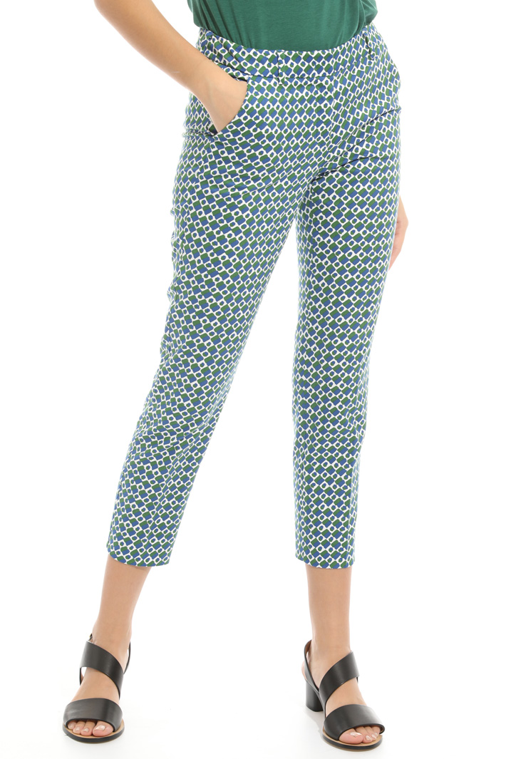 Printed cotton trousers Intrend Printed cotton trousers Intrend
