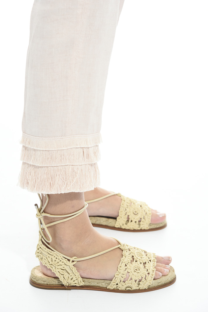 Fringed hem trousers Intrend Fringed hem trousers Intrend