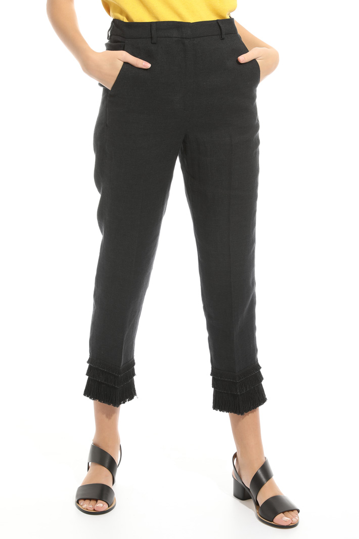 Pantalone con frange al fondo Intrend Pantalone con frange al fondo Intrend
