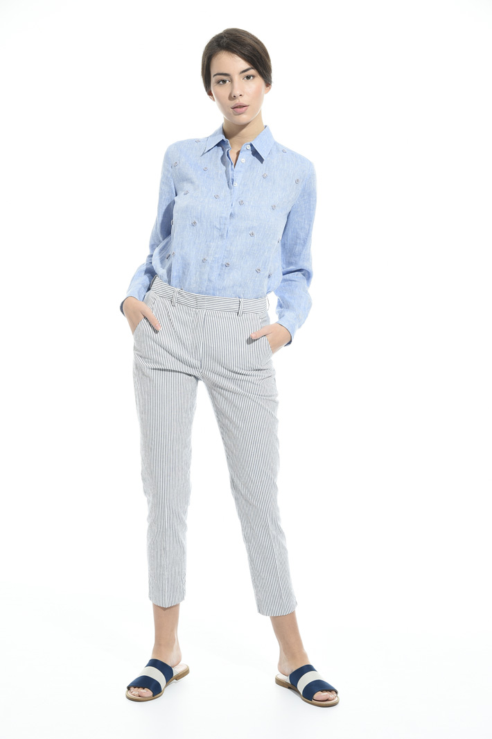 Pantalone in seersucker Intrend Pantalone in seersucker Intrend