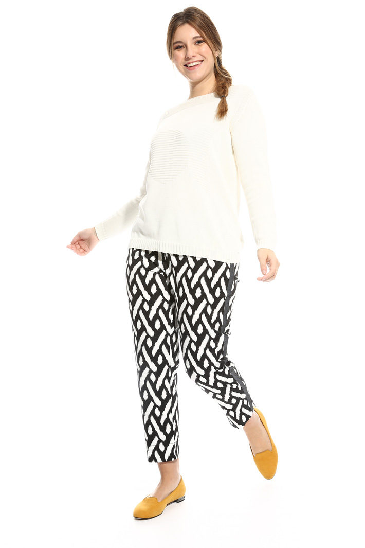 Pantalone cropped in cotone Intrend Pantalone cropped in cotone Intrend