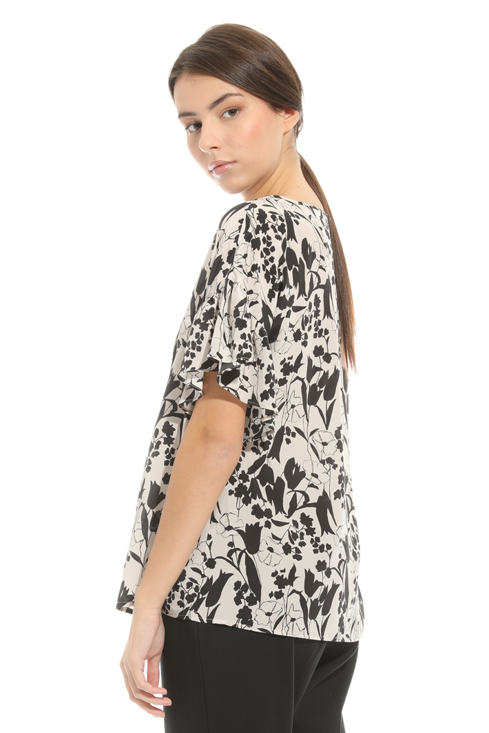Printed silk blouse Intrend Printed silk blouse Intrend