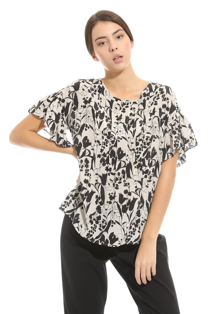 Printed silk blouse Intrend Printed silk blouse Intrend