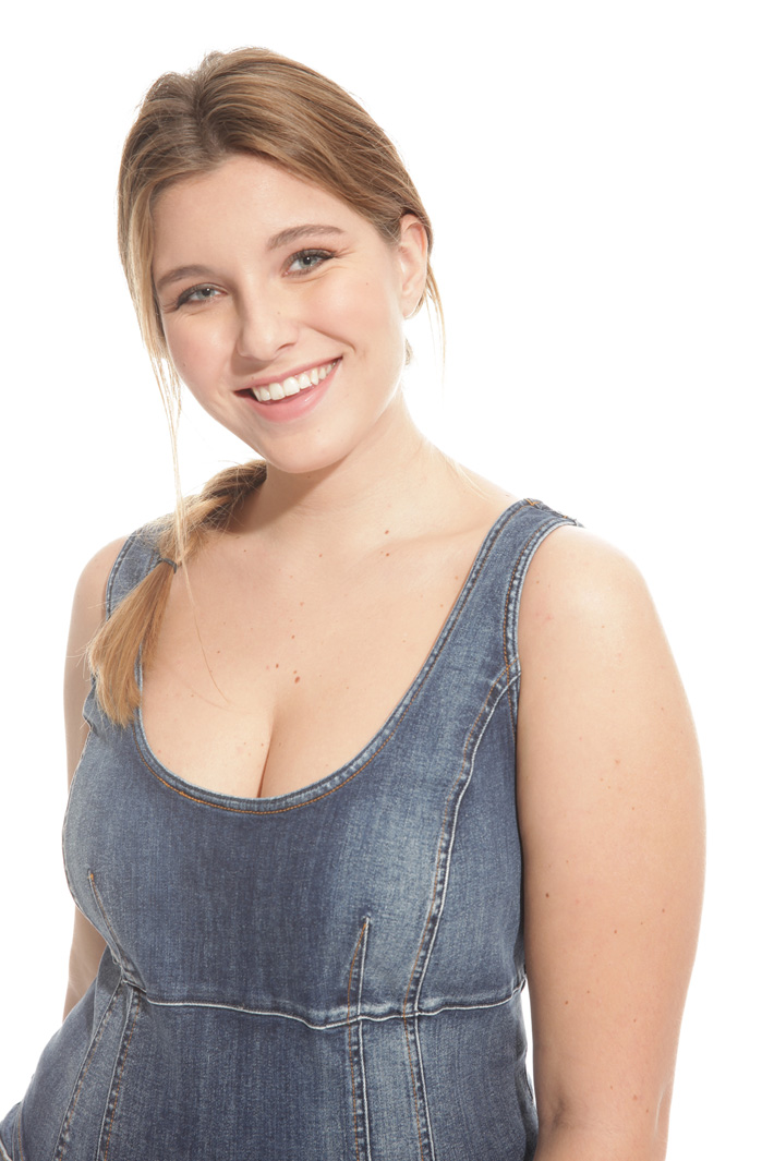 Top corto in denim Intrend Top corto in denim Intrend