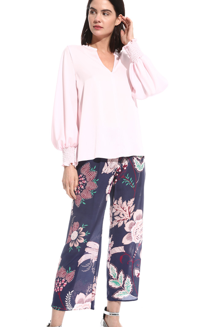 Blusa con polsini punto smock Intrend Blusa con polsini punto smock Intrend