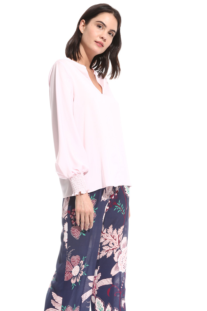 Blusa con polsini punto smock Intrend Blusa con polsini punto smock Intrend