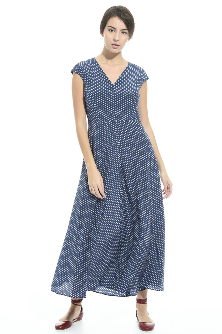 Long printed silk dress Intrend Long printed silk dress Intrend