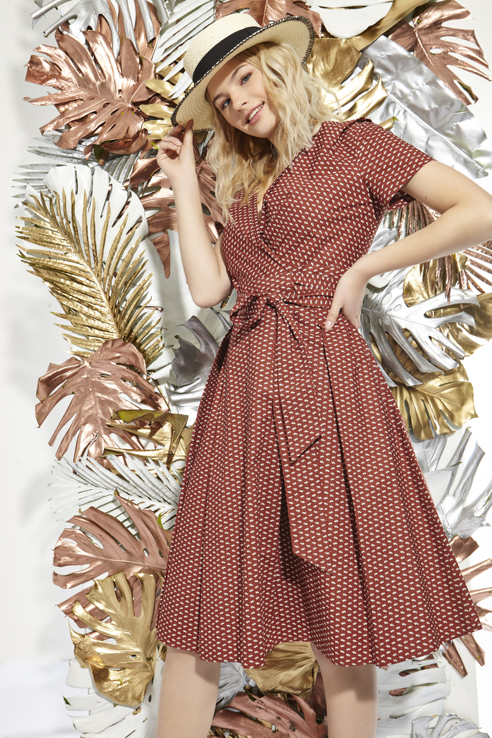 Wrap-up dress in cotton Intrend Wrap-up dress in cotton Intrend