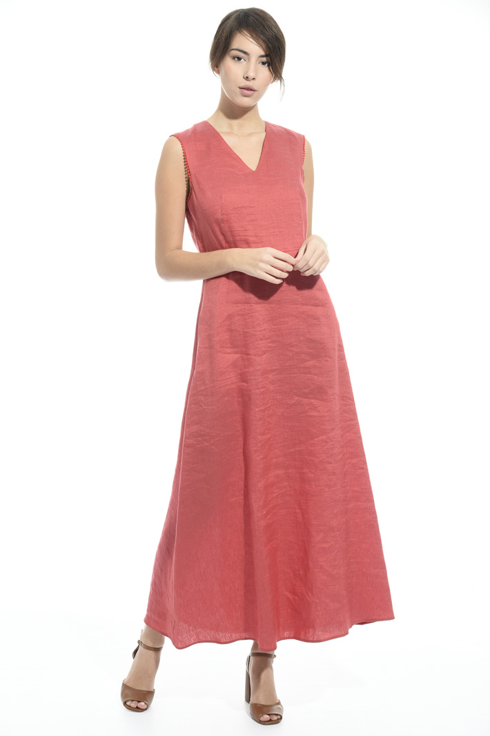 Linen and silk satin dress Intrend Linen and silk satin dress Intrend