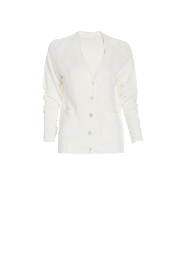 Linen knitted cardigan Intrend Linen knitted cardigan Intrend