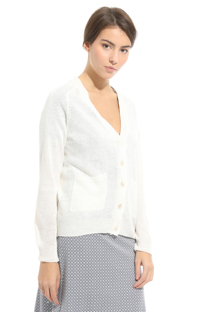 Linen knitted cardigan Intrend Linen knitted cardigan Intrend