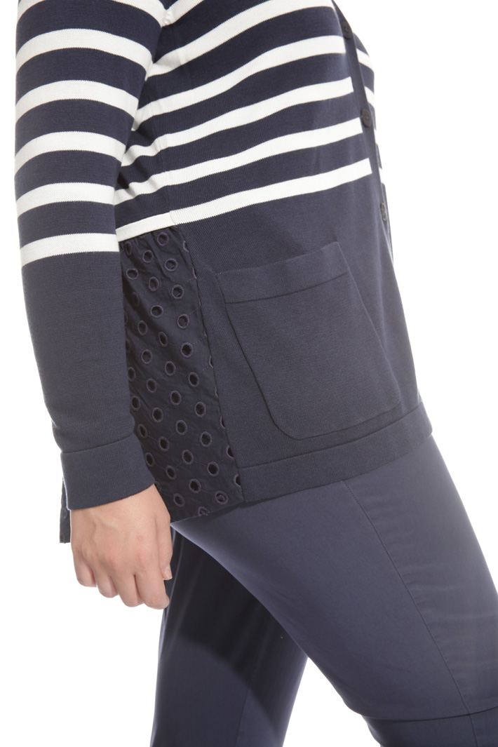 Cardigan in cotone e sangallo Intrend Cardigan in cotone e sangallo Intrend