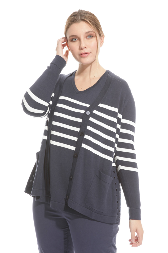 Cardigan in cotone e sangallo Intrend Cardigan in cotone e sangallo Intrend
